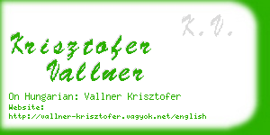 krisztofer vallner business card